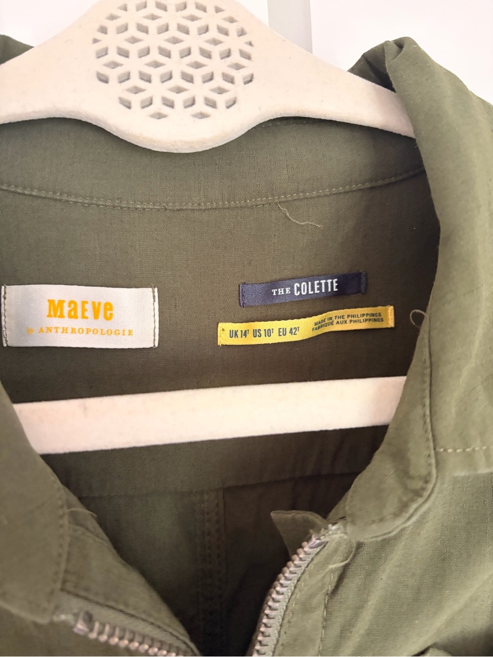 Anthropologie Olive Green Tall Utility Jumpsuit - Picture 2 of 4
